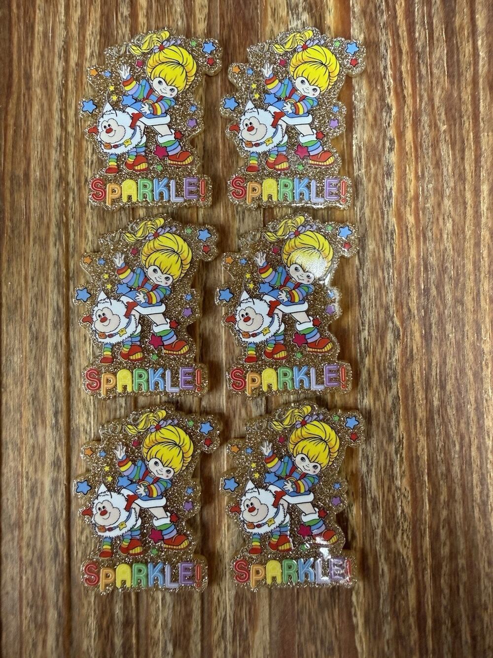 6 Pc Rainbow Brite Acrylic Flatbacks